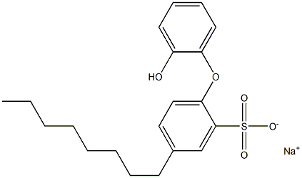 2'-Hydroxy-4-octyl[oxybisbenzene]-2-sulfonic acid sodium salt Struktur