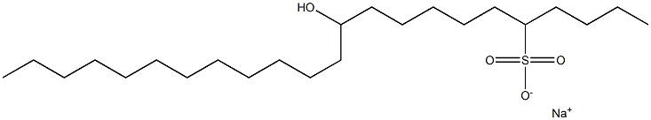 11-Hydroxytricosane-5-sulfonic acid sodium salt Struktur