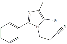 5-Bromo-1-(2-cyanoethyl)-4-methyl-2-phenyl-1H-imidazole Struktur