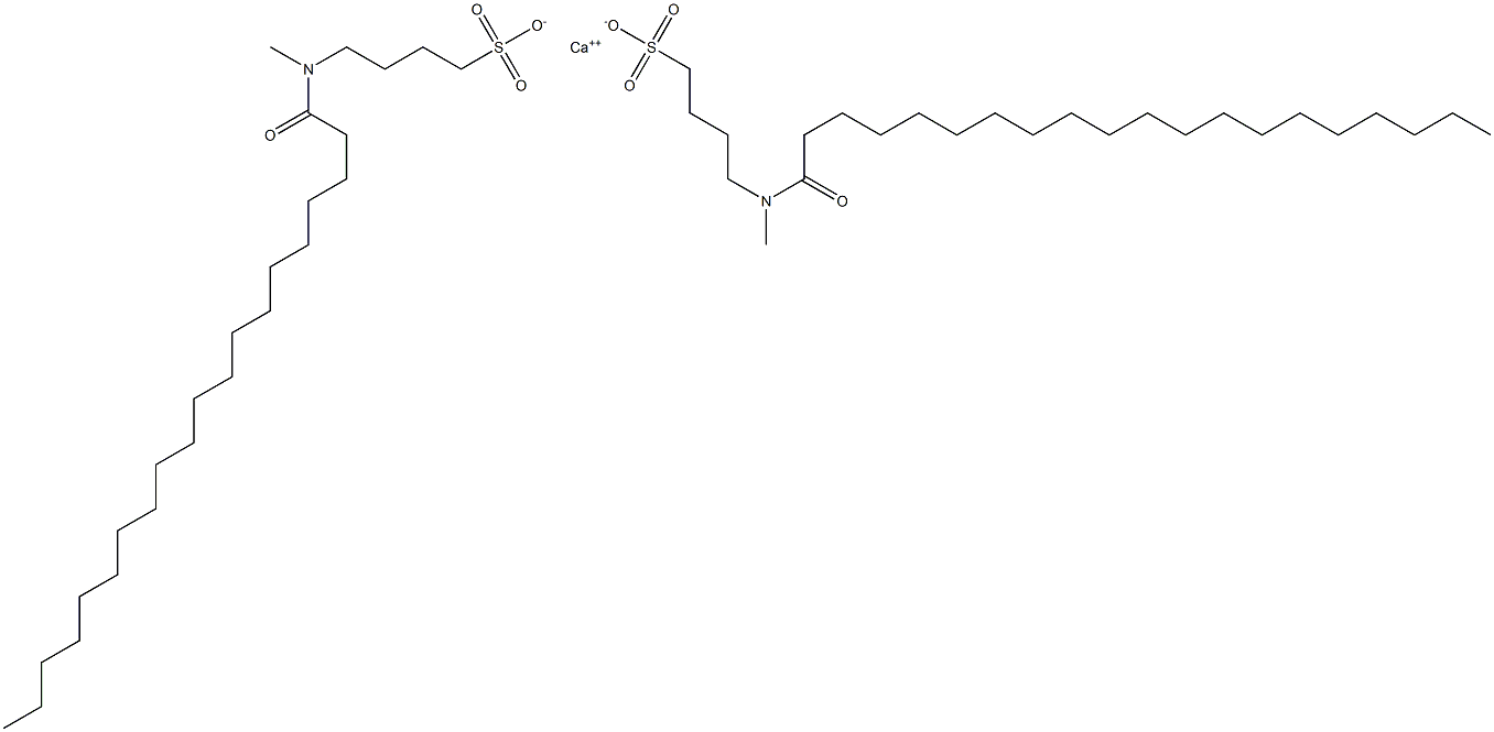 Bis[4-[N-(1-oxoicosyl)-N-methylamino]-1-butanesulfonic acid]calcium salt Struktur