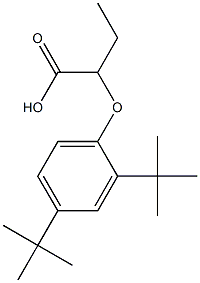 2-(2,4-Di-tert-butylphenoxy)butanoic acid Struktur