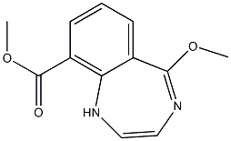 5-Methoxy-1H-1,4-benzodiazepine-9-carboxylic acid methyl ester Struktur