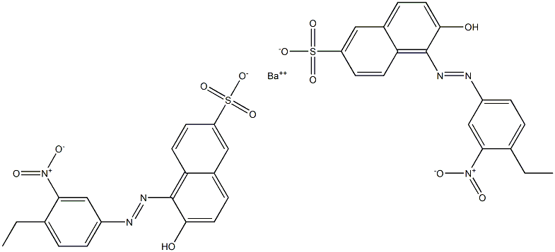 Bis[1-[(4-ethyl-3-nitrophenyl)azo]-2-hydroxy-6-naphthalenesulfonic acid]barium salt Struktur