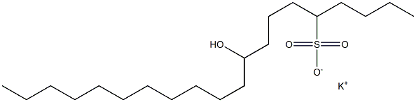 9-Hydroxyicosane-5-sulfonic acid potassium salt Struktur