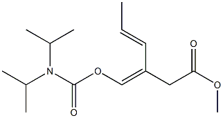 (3Z,4E)-3-[[(Diisopropylamino)carbonyloxy]methylene]-4-hexenoic acid methyl ester Struktur