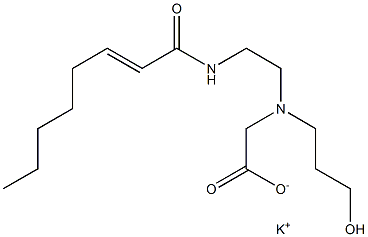 N-(3-Hydroxypropyl)-N-[2-(2-octenoylamino)ethyl]aminoacetic acid potassium salt Struktur