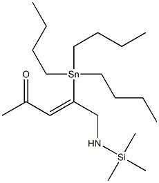 (2Z)-2-Tributylstannyl-N-(trimethylsilyl)-3-acetyl-2-propen-1-amine Struktur