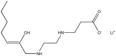 3-[N-[2-[N-(2-Hydroxy-2-heptenyl)amino]ethyl]amino]propionic acid lithium salt Struktur