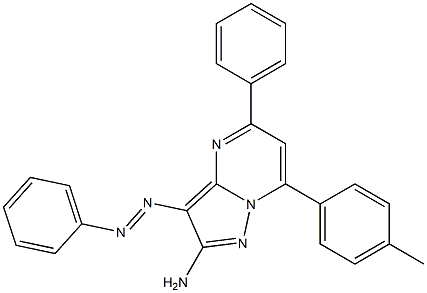 2-Amino-3-phenylazo-5-phenyl-7-(4-methylphenyl)pyrazolo[1,5-a]pyrimidine Struktur