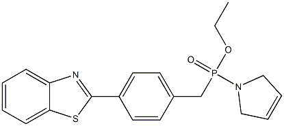 [4-(2-Benzothiazolyl)benzyl][(2,5-dihydro-1H-pyrrol)-1-yl]phosphinic acid ethyl ester Struktur