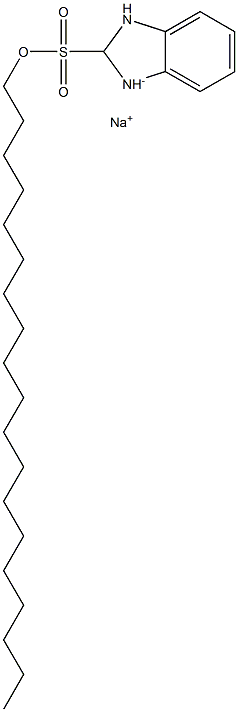 2,3-Dihydro-2-nonadecyl-1H-benzimidazole-2-sulfonic acid sodium salt Struktur