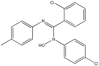 N-Hydroxy-N-(4-chlorophenyl)-N'-(p-tolyl)-2-chlorobenzamidine Struktur