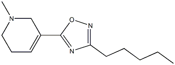 3-Pentyl-5-[(1,2,5,6-tetrahydro-1-methylpyridin)-3-yl]-1,2,4-oxadiazole Struktur