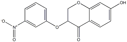 3-(3-Nitrophenoxy)-7-hydroxy-2H-1-benzopyran-4(3H)-one Struktur