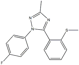 1-(4-Fluorophenyl)-5-(2-methylthiophenyl)-3-methyl-1H-1,2,4-triazole Struktur