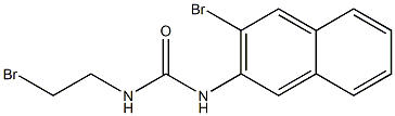 3-(2-Bromoethyl)-1-(3-bromo-2-naphtyl)urea Struktur