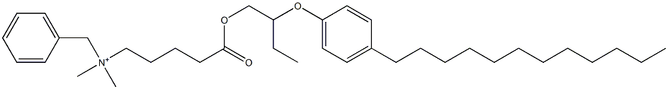 N,N-Dimethyl-N-benzyl-N-[4-[[2-(4-dodecylphenyloxy)butyl]oxycarbonyl]butyl]aminium Struktur