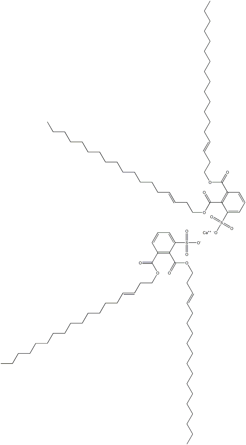 Bis[2,3-di(3-octadecenyloxycarbonyl)benzenesulfonic acid]calcium salt Struktur