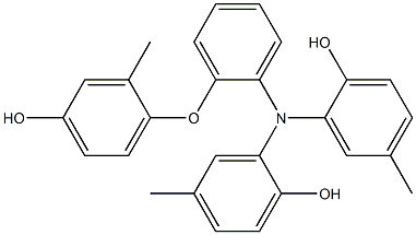 N,N-Bis(2-hydroxy-5-methylphenyl)-2-(4-hydroxy-2-methylphenoxy)benzenamine Struktur