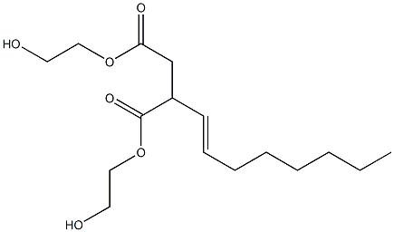 2-(1-Octenyl)succinic acid bis(2-hydroxyethyl) ester Struktur