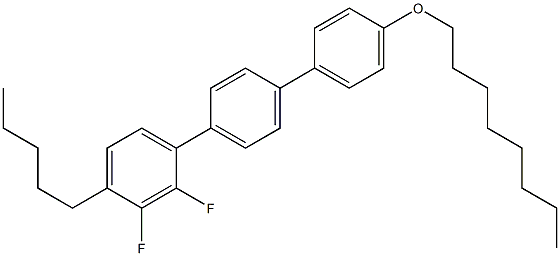 4-Pentyl-4''-octyloxy-2,3-difluoro-1,1':4',1''-terbenzene Struktur