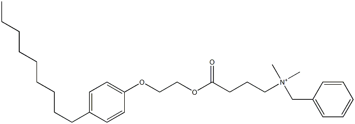 N,N-Dimethyl-N-benzyl-N-[3-[[2-(4-nonylphenyloxy)ethyl]oxycarbonyl]propyl]aminium Struktur