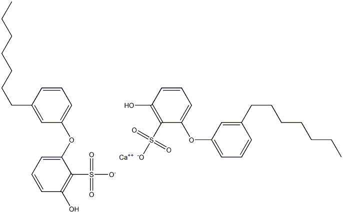 Bis(3-hydroxy-3'-heptyl[oxybisbenzene]-2-sulfonic acid)calcium salt Struktur