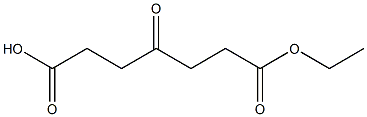 4-Oxoheptanedioic acid hydrogen 1-ethyl ester Struktur