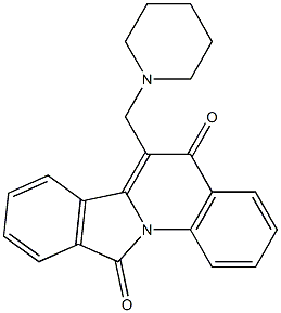 6-(Piperidinomethyl)isoindolo[2,1-a]quinoline-5,11(5H)-dione Struktur