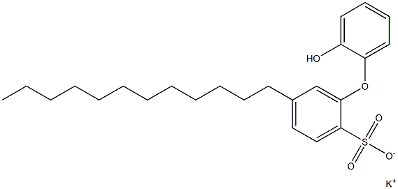 2'-Hydroxy-5-dodecyl[oxybisbenzene]-2-sulfonic acid potassium salt Struktur