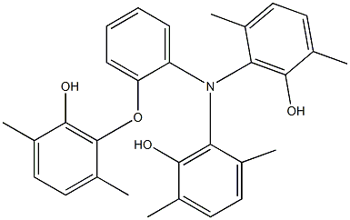 N,N-Bis(6-hydroxy-2,5-dimethylphenyl)-2-(6-hydroxy-2,5-dimethylphenoxy)benzenamine Struktur