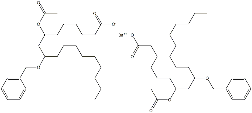 Bis(9-benzyloxy-7-acetyloxystearic acid)barium salt Struktur