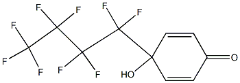 4-(Nonafluorobutyl)-4-hydroxy-2,5-cyclohexadien-1-one Struktur