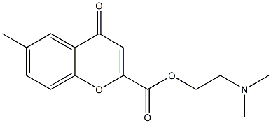 6-Methyl-4-oxo-4H-1-benzopyran-2-carboxylic acid [2-(dimethylamino)ethyl] ester Struktur