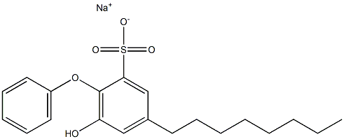 6-Hydroxy-4-octyl[oxybisbenzene]-2-sulfonic acid sodium salt Struktur