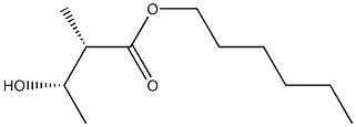 (2S,3S)-2-Methyl-3-hydroxybutyric acid hexyl ester Struktur