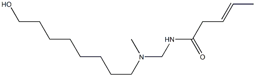 N-[[N-(8-Hydroxyoctyl)-N-methylamino]methyl]-3-pentenamide Struktur