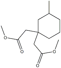 3-Methyl-1,1-cyclohexanediacetic acid dimethyl ester Struktur