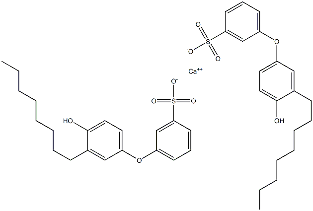 Bis(4'-hydroxy-3'-octyl[oxybisbenzene]-3-sulfonic acid)calcium salt Struktur