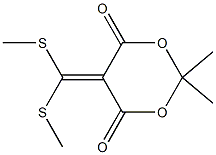 2,2-Dimethyl-5-[bis(methylthio)methylene]-4H-1,3-dioxin-4,6(5H)-dione Struktur