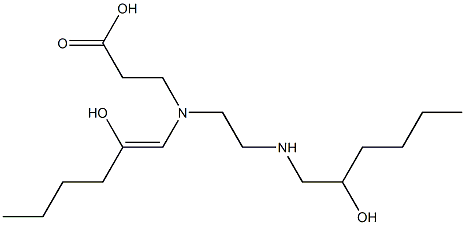 3-[N-(2-Hydroxy-1-hexenyl)-N-[2-(2-hydroxyhexylamino)ethyl]amino]propionic acid Struktur