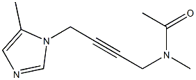 N-Methyl-N-[4-(5-methyl-1H-imidazol-1-yl)-2-butynyl]acetamide Struktur