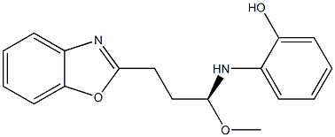 2-[(1S)-1-(2-Hydroxyphenylamino)-1-methoxymethylethyl]benzoxazole Struktur