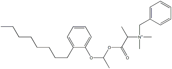 N,N-Dimethyl-N-benzyl-N-[1-[[1-(2-octylphenyloxy)ethyl]oxycarbonyl]ethyl]aminium Struktur