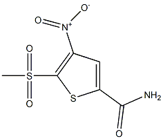 2-Methylsulfonyl-3-nitrothiophene-5-carboxamide Struktur