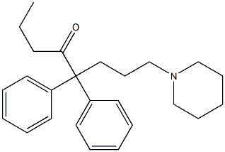 5,5-Diphenyl-8-piperidino-4-octanone Struktur