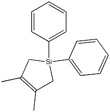 3,4-Dimethyl-1,1-diphenylsilacyclopenta-3-ene Struktur