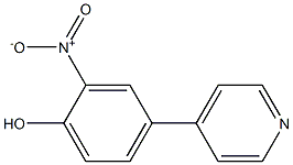 2-Nitro-4-(4-pyridyl)phenol Struktur