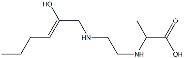 2-[N-[2-[N-(2-Hydroxy-2-hexenyl)amino]ethyl]amino]propionic acid Struktur