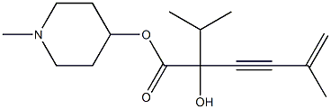 2-Hydroxy-2-isopropyl-5-methyl-5-hexen-3-ynoic acid 1-methyl-4-piperidyl ester Struktur